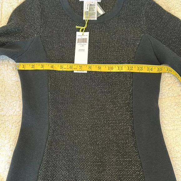 BCBGeneration Black/comb long sleeve sweater knit dress size M - Picture 9 of 12